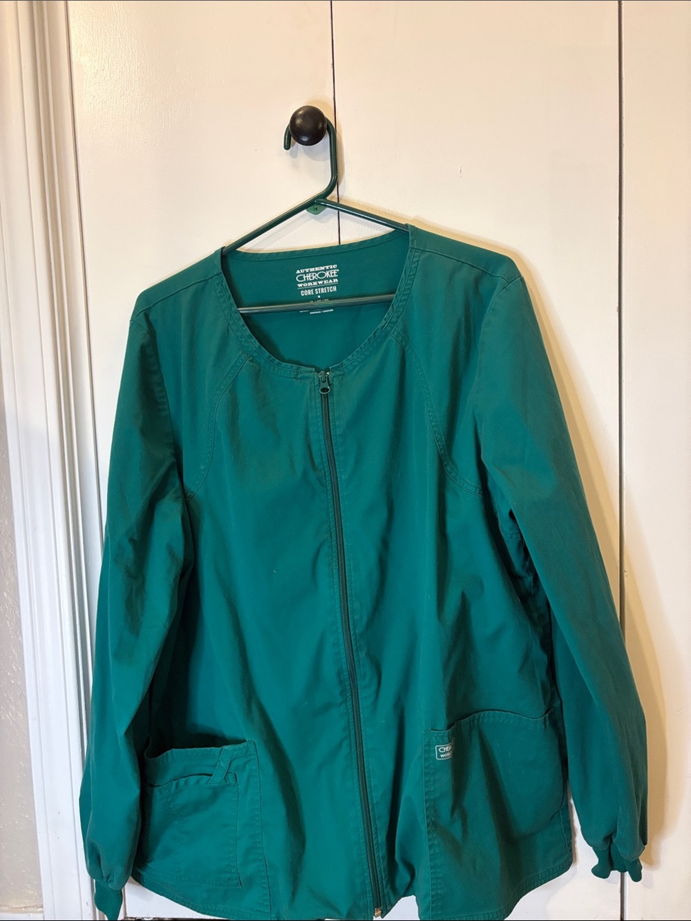 Cherokee Women’s Scrub jacket XL Hunter Green